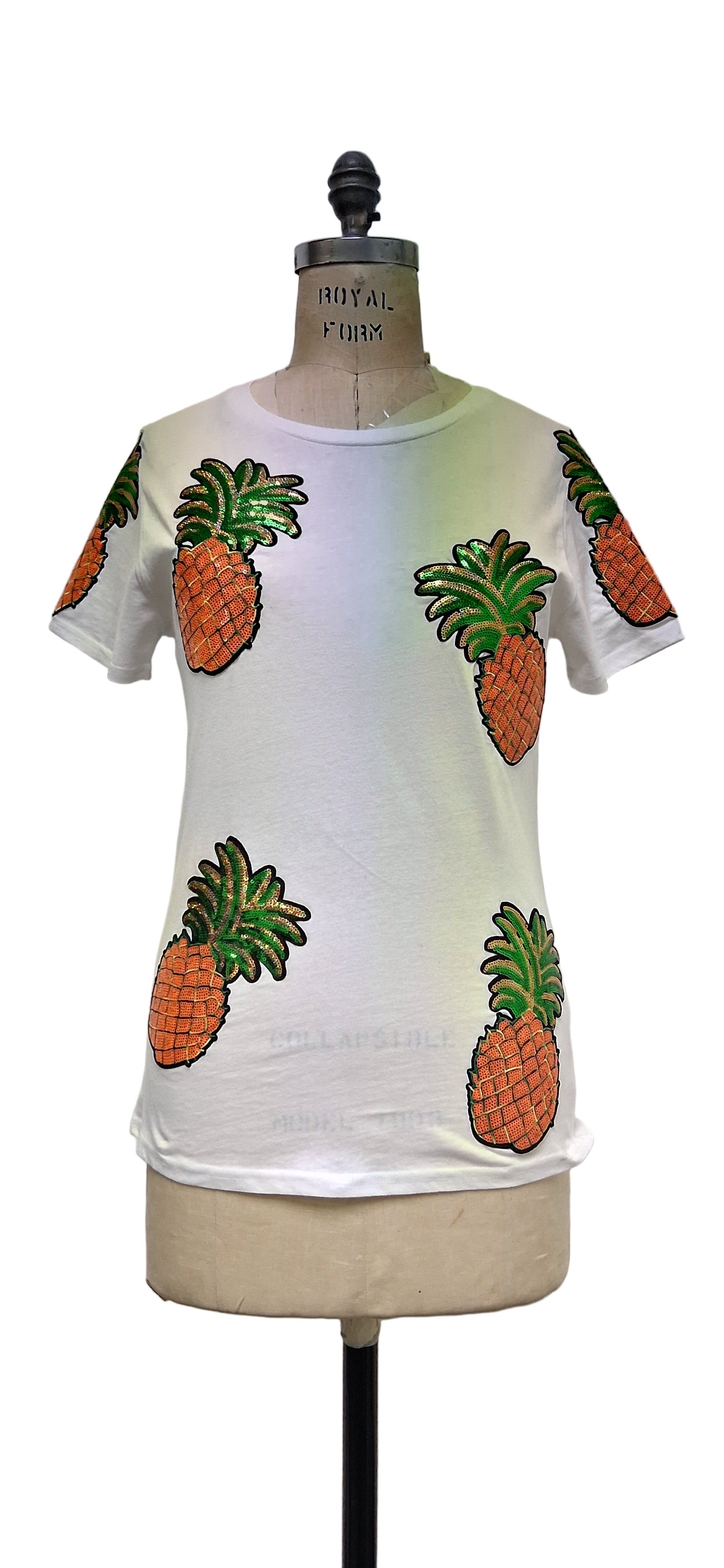 Pineapple White Blause Unisex