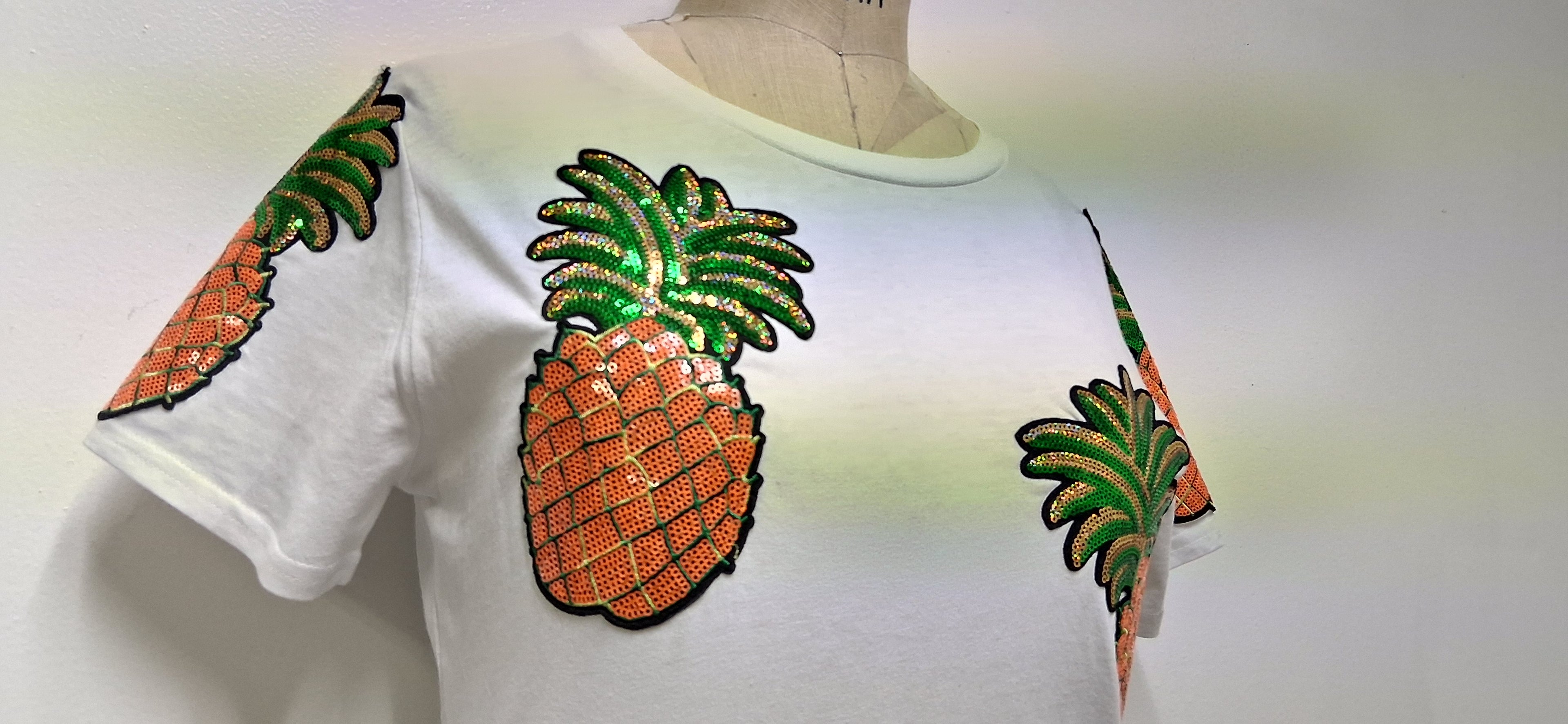 Pineapple White Blause Unisex
