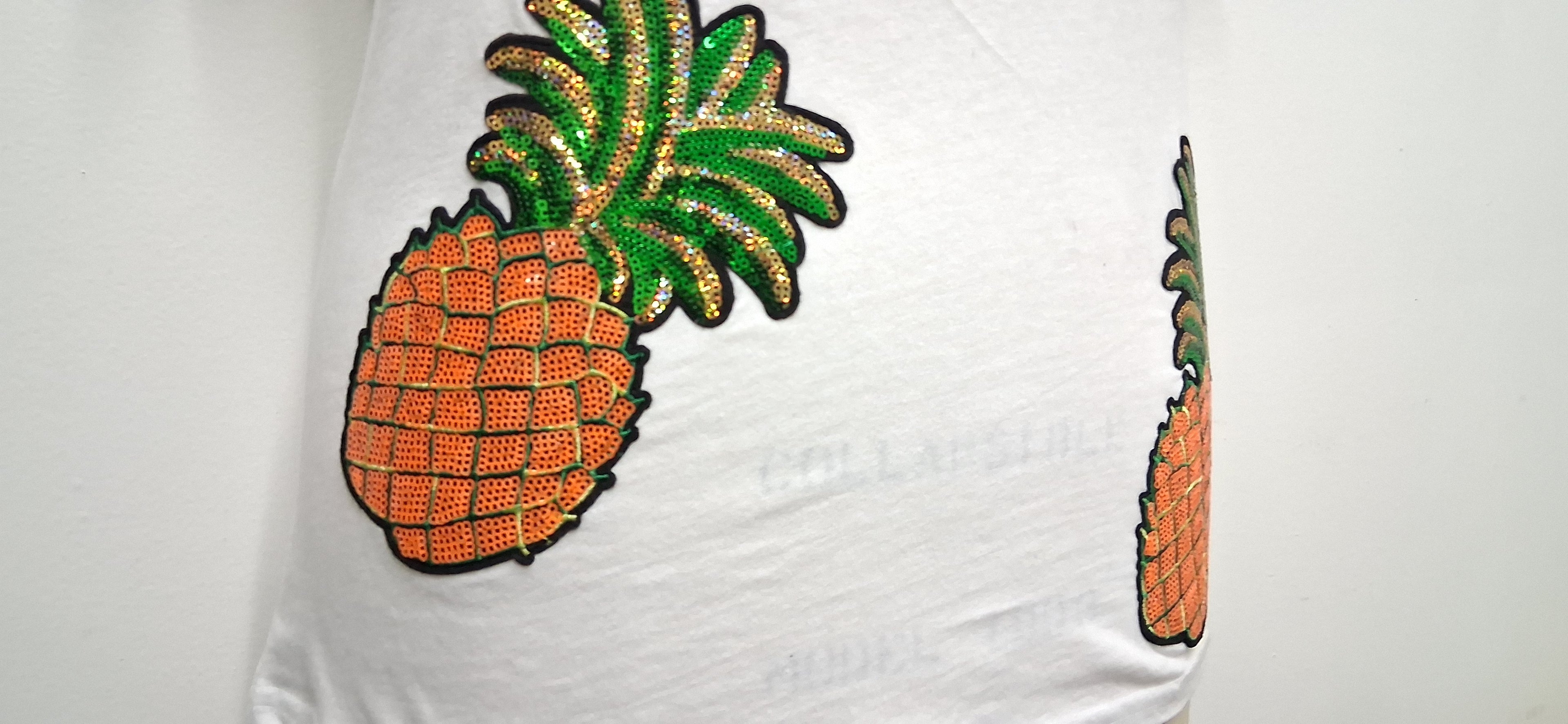 Pineapple White Blause Unisex