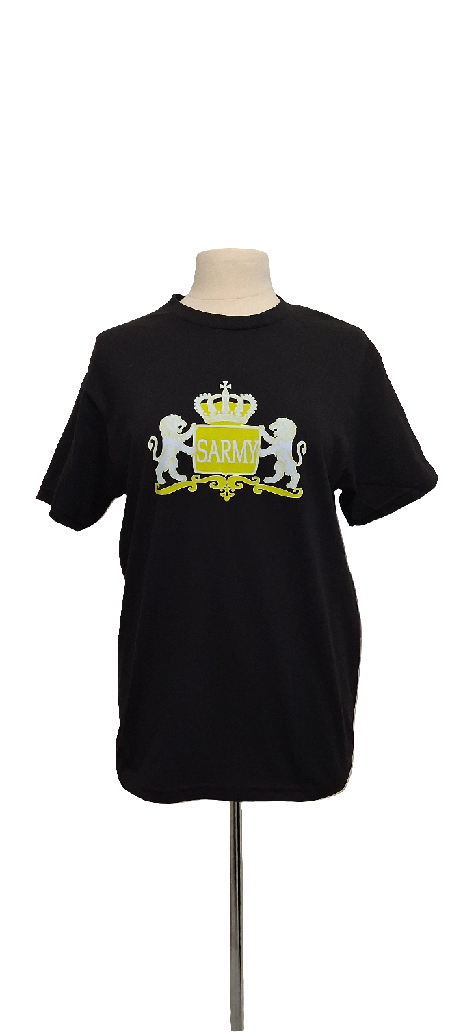 Yellow Sarmy Logo Black T-Shirt