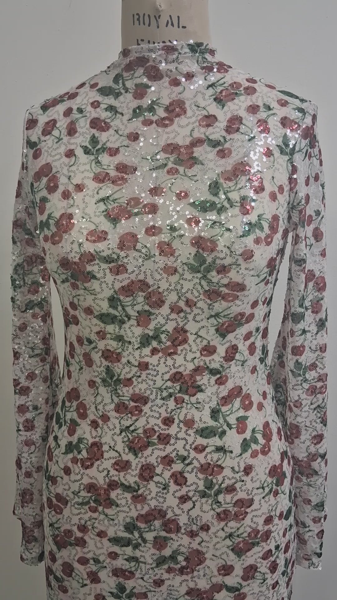 BELL SLEEVES CHERRIES DRESS