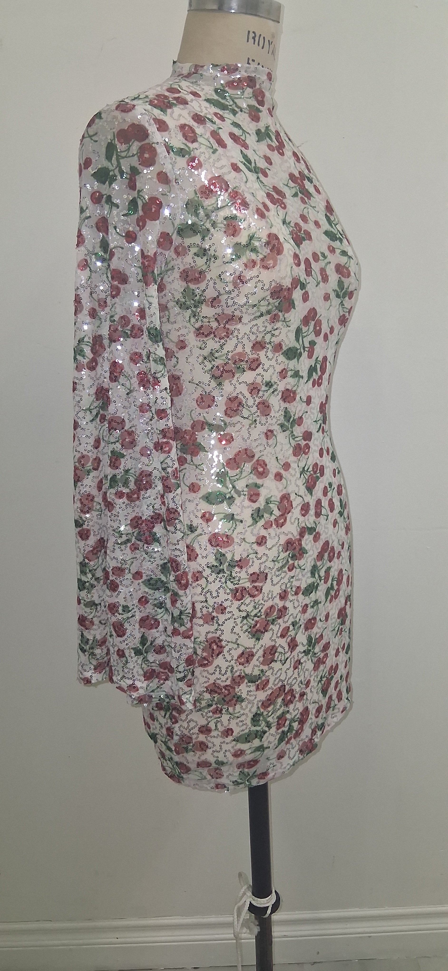 BELL SLEEVES CHERRIES DRESS