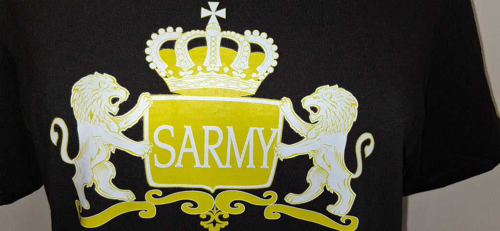 Yellow Sarmy Logo Black T-Shirt