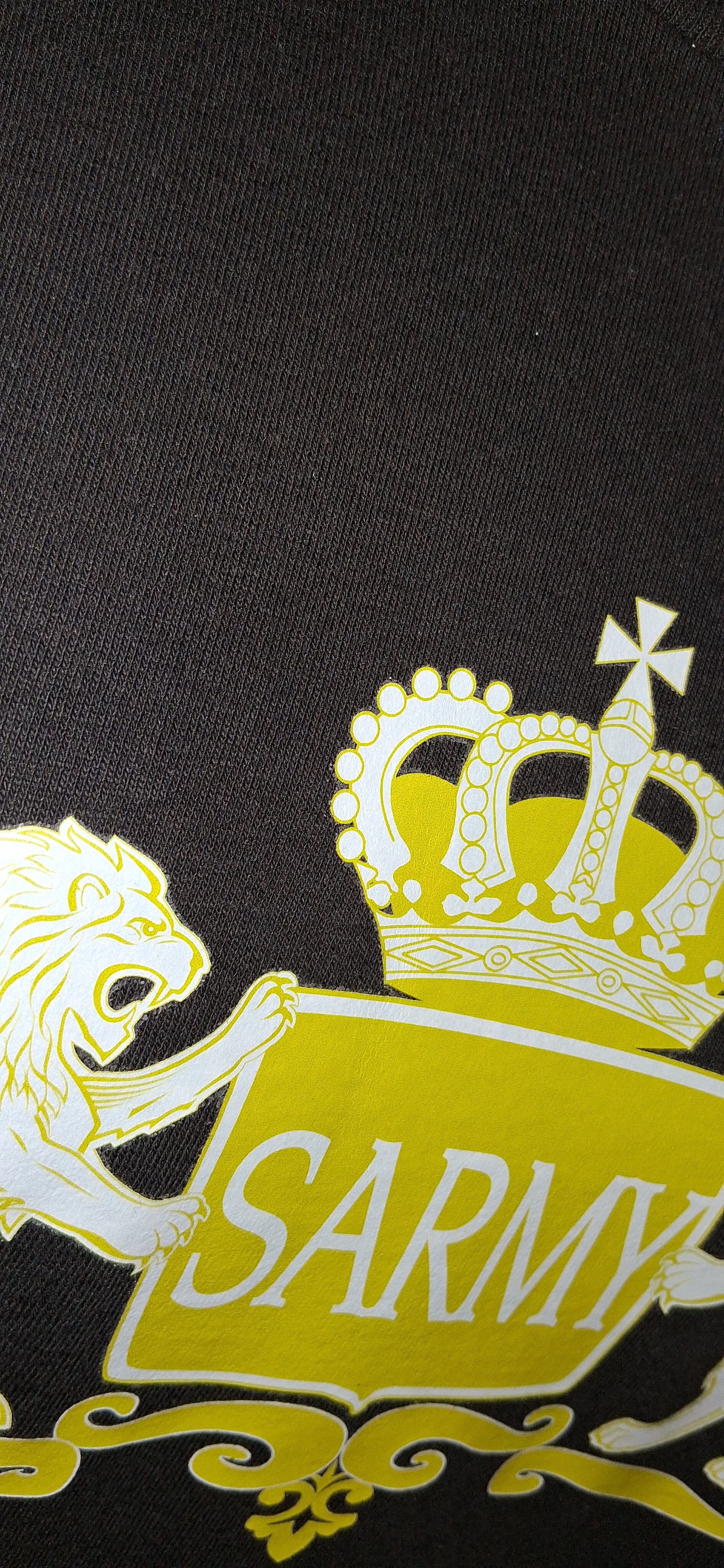 Yellow Sarmy Logo Black T-Shirt